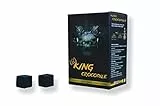 King Crocodile Kokosnuss Kohle mit Langer Brenndauer I 25x25mm Nachhaltige Naturkohle I wenig Asche I geringer Rauchentwicklung I Grillkohle I Kohle Würfel in Premium Qualität (Consumer, 6kg)
