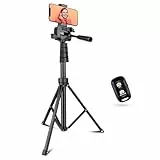 Aureday 170,2 cm (67 Zoll) Handy-Stativ und Kameraständer, Selfie-Stick mit Fernbedienung und Handyhalterung, perfekt für Selfies/Videoaufnahmen/Vlogging/Live-Streaming
