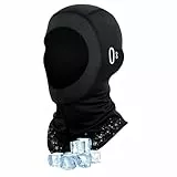 CKDSA Sturmhaube für Herren und Damen Kühlung Seide Balaclava Motorrad Sturmmaske mit Brillenlöchern Elastisch Dünn Atmungsaktiv UV-Schutz für Outdoor Sports Radfahren Motorradfahren Schwarz