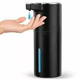 Seifenspender Automatisch Elektrischer 4-Stufen Verstellbar Wandmontage Sensor mit Sensor 400ml No Touch Seifenspender FüR Bad,KüChe,Büro Schwarz