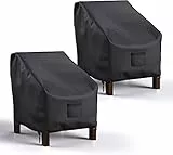 Mrrihand Lounge-Sitzbezüge, wasserdicht, strapazierfähig, für den Außenbereich, Rasen, Terrassenmöbel, 83,8 x 86,4 x 78,7 cm, 2 Stück