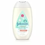 Johnson's CottonTouch Babylotion für Neugeborene, hypoallergene Feuchtigkeitspflege für Babyhaut, hergestellt aus echter Baumwolle, ohne Parabene, ohne Farbstoffe, 30 ml