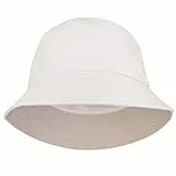 Sibba Fischerhut Baumwolle Bucket Hat Halooween Faltbar Anglerhut Freizeit Sommerhut mit Breiter Krempe Weich Atmungsaktiv Strandkappe Damen Herren Camping Reisen Wandern Buschhut 56-58cm Einfarbig
