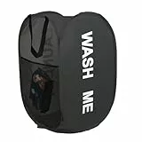 KIAYOO Wäschekorb Faltbar,Klappbarer Wäschekorb,Pop-Up Laundry Baskets für Badezimmer,Schlafzimmer,Waschküche,Kinderzimmer,Hotel & Reisen,Schwarz