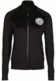 Gorilla Wear - Montana Track Jacket - Schwarz - Bodybuilding Sport Alltag Freizeit mit Logo Aufdruck leicht und bequem für optimale Bewegung aus Polyester Elasthan, L