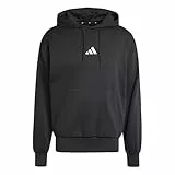 adidas Herren Essentials FEELCOZY Fleece Hoodie, Black/White, L
