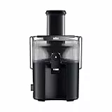 Braun MultiJuice 5 SJ500, Zentrifugalentsafter mit ColdXtract-Technologie, 75 mm Einfüllöffnung, 1,5L Fruchtsaftbehälter, Anti-Tropf-System, 4-faches Sicherheitssystem, Edelstahlfilter, 800W, Schwarz
