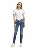 Calvin Klein Damen Jeans Hose Mid Rise Skinny Fit, Blau (Denim Dark), 31W/30L