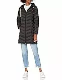 Tommy Hilfiger Damen Long Down Puffer Jacket Daunenmantel, Chevron Packable Black, XL
