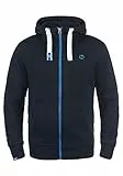 !Solid SDBenn High Neck Herren Zip-Hoodie Sweatjacke Kapuzenjacke Hoodie mit Kapuze Reißverschluss Kängurutasche Baumwollmischung Regular fit, Größe:L, Farbe:Insignia Blue (1991)