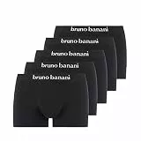 bruno banani Herren Shorts Contest - 5er Set - Boxershorts Herren Baumwolle mit Stoffgummibund - ohne Eingriff - Memory Effekt schwarz, L