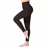 SINOPHANT Leggings Damen High Waist - Blickdicht Leggins mit Bauchkontrolle für Sport Yoga Gym(1 Braun,XXL)