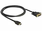 Delock HDMI zu DVI 24+1 Kabel bidirektional Videokabel-Adapter 1,0 m