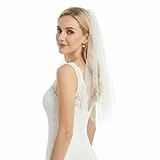 Josojoou Schleier Braut Kurzer Weißer Brautschleier Perlen Mit Kamm Jga Weiß Elegante Tüll Haarschleife Soft Tüll Schleier Besatz Für Junggesellenabschied Hochzeit Damen Mädchen Party Haarschmuck