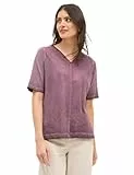 CECIL Damen B323511 V-Neck Shirt mit Farbverlauf, Mulberry Red, XXL