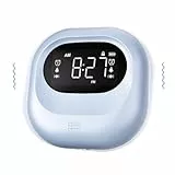 Mesqool Vibrationswecker für Tiefschläfer,Batteriebetriebener Wecker unter dem Kopfkissen,Einstellbare Vibration,Drahtlos,Doppel Alarm,Hintergrundbeleuchtung, Tragbare Digitaluhr für Horgeschädigte