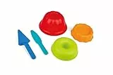 Hape Backstube-Förmchen - Backformen-Set zum Spielen im Sandkasten und Strand, Kreatives Outdoor Sand- und Matschspielzeug aus robustem Kunststoff, Sandspielzeug für Kinder ab 18 Monaten