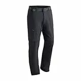 Maier Sports Tajo, Herren Wanderhose, Wasserabweisende Outdoorhose für Trekking und Hiking, Praktische T-Zipp-off-Funktion, PFC-frei, mSTRETCH pro 4 & Dryprotec, Schwarz, 50 (W33/L32)