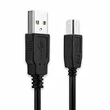 subtel USB-Kabel, 3 m, kompatibel mit Rode NT-USB/Podcaster, Ladegerät, schnelle Datenübertragung, Ladekabel, USB A, Standard-USB, Schwarz