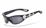 HELLY® - No.1 Bikereyes® | Bikerbrille, Motorradbrille, Motorrad Sonnenbrille | TRIBAL-BRILLE: beschlagfrei, winddicht, bruchsicher | TOP Tragegefühl | black angel (smoke (tribal))