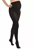 MAMSY Schwangerschaftsstrumpfhose, opaque, 60 den, hergestellt in Italien, Schwarz, XXL