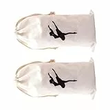 BESPORTBLE 2 Stück Pack Tanzbeutel für Mädchen mit Kordelzug Fusselfreier Atmungsaktiver Schuhbeutel für Ballettschuhe Multifunktionale Ballettzubehör Tasche