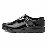 Kickers Fragma T-bar, Mädchen Mary Jane Halbschuhe, Schwarz (Black Blk), 34 EU