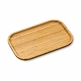 KESPER | Servierbrett / Serviertablett, FSC®-zertifizierter Bambus, mit hohem Rand, Maße: 30,5 x 20 x 2 cm, natur | 58160