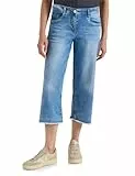 Cecil 3/4 Wide Leg Jeans Light Blue Washed 29