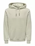 ONLY & SONS Herren Hoodie Kapuzenpullover ONSCERES XS S M L XL XXL Baumwolle, Größe:M, Farbe:Silver Lining 22018685