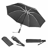 Cooloutdoors Regenschirm Sturmfest für Regen, Automatik Groß Taschenschirm Windsicher Schirm, Faltbar Kompakte Reise Umbrella, schwarz für Damen und Herren