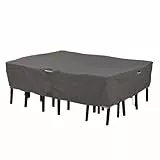 Classic Accessories 55-156-055101-EC Ravenna Ovale/Rechteckige Patio-Tisch und Stuhl-Abdeckung, X-Large, Taupe