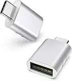 Syntech USB C Adapter auf USB 3.0 (2 Stücke) OTG USB Typ C Adapter Thunderbolt 5/4 to USB3 Kompatibel mit iPhone 16 Pro Max MacBook Pro Air 2021 iPad Mini Pro Surface Pro Galaxy Huawei und mehr,Silber