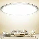 NIBSHOOM Deckenlampe LED Deckenleuchte Rund Flach 4000K,24W/2400LM/IP44 Wasserfest Ultradünn Badezimmer Lampe Decke, Modern Schlicht deckenlampen für Schlafzimmer Wohnzimmer Flur Küche Büro,300*17mm