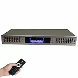 HiFi Audio Equalizer - Professioneller digitaler Grafik-Equalizer mit integriertem Bluetooth- und LED-Spektrum-Display, inklusive Fernbedienung und dynamischem Rhythmus-Tuner für Studio- und
