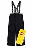 Kabooki Lego® Skihose Kinder - wasserdichte (10.000 mm) & Winddichte Winterhose | Abnehmbare Träger, verschweißte Nähte und Cordura-Verstärkung | Mit Wachstumsfunktion