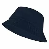 Yolev Fischerhut Damen Eimerhut Einfarbig Sonnenblende Bucket Hat mit UV Schutz Sonnen Hut Navy Blau Faltbar Sommer Outdoor Sporthut Anglerhut Herren