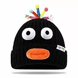 FOSDICK Beanie Mütze Herren Damen Thermo Wintermütze Elastisch Mützen Herren Damen Weich Bequem Strickmütze Skurril Beanie Hat Herrenmütze Damenmütze Lustige Winter Cap Geschenke für Frauen Männer