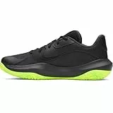 Under Armour Unisex Lockdown 7 Low, leichter Basketball Schuh, robuste Sportschuhe für Outdoor- und Hallensport, atmungsaktive Turnschuhe,Black / Black / Metallic Black,45