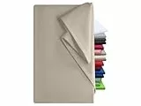 npluseins Bettlaken 150x250cm - Leintuch ohne Gummizug - Tuch ist ideal für Terrasse Reisen Camping und Tischtuch - Wohnmobil Laken - Betttuch ohne Gummizug - 100% Baumwolle, ca. 150 x 250 cm, beige