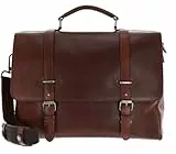 Leonhard Heyden Leder Aktentasche Businesstasche mit Laptopfach Roma Aktenmappe 2 Fächer 5372 Braun dunkelbraun