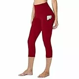HLTPRO Capri-Leggings mit hoher Taille für Frauen – Bauchkontrolle, 4-Wege-Stretch, Workout, Fitness, Yoga