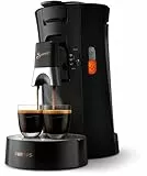 Philips Domestic Appliances Senseo Select CSA240/60 Kaffeepadmaschine - Kaffeestärkewahl Plus, Memo-Funktion, aus recyceltem Plastik, schwarz