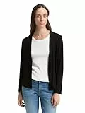 TOM TAILOR Damen Basic Sommer Cardigan , Black, XL