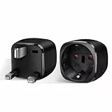 vutizal Reiseadapter UK 2 Pack, Adapter England Deutschland Stecker， UK Adapter für EU zu England/Schottland/Irland/Dubai/Maldives, typ g Reisestecker Stromadapter,Schwarz