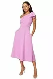 Trendyol Damen Pink A-Cut Bogen detaillierte gewebte Elegante Abendkleid TPRSS24L00105, Pink 40