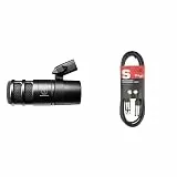 Audio-Technica AT2040 Dynamisches Podcast-Mikrofon mit Hypernierencharakteristik, schwarz & Stagg 3M Mikrofon Kabel, 1x XLR Stecker - 1x XLR Buchse, schwarz