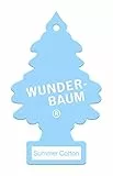 WUNDER-BAUM Auto-Lufterfrischer - Anhänger für langanhaltenden Duft im Auto oder zu Hause - Summer Cotton - 1 Stück