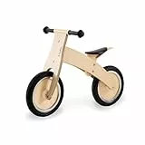 Pinolino 239471 Laufrad Lino, klar lackiert, aus Holz, unplattbare Bereifung, umbaubar vom Chopper zum Laufrad, für Kinder von 2 – 5 Jahren, 85 x 38 x 55