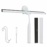 Wunset Superior-Duschabzieher-Auswahl: Mit Abziehern aus Edelstahl, Silikon und Gummi, Wasserabstreifern, Badezimmerutensilien, Abziehern für Duschkabinen (25 cm, Weiß)